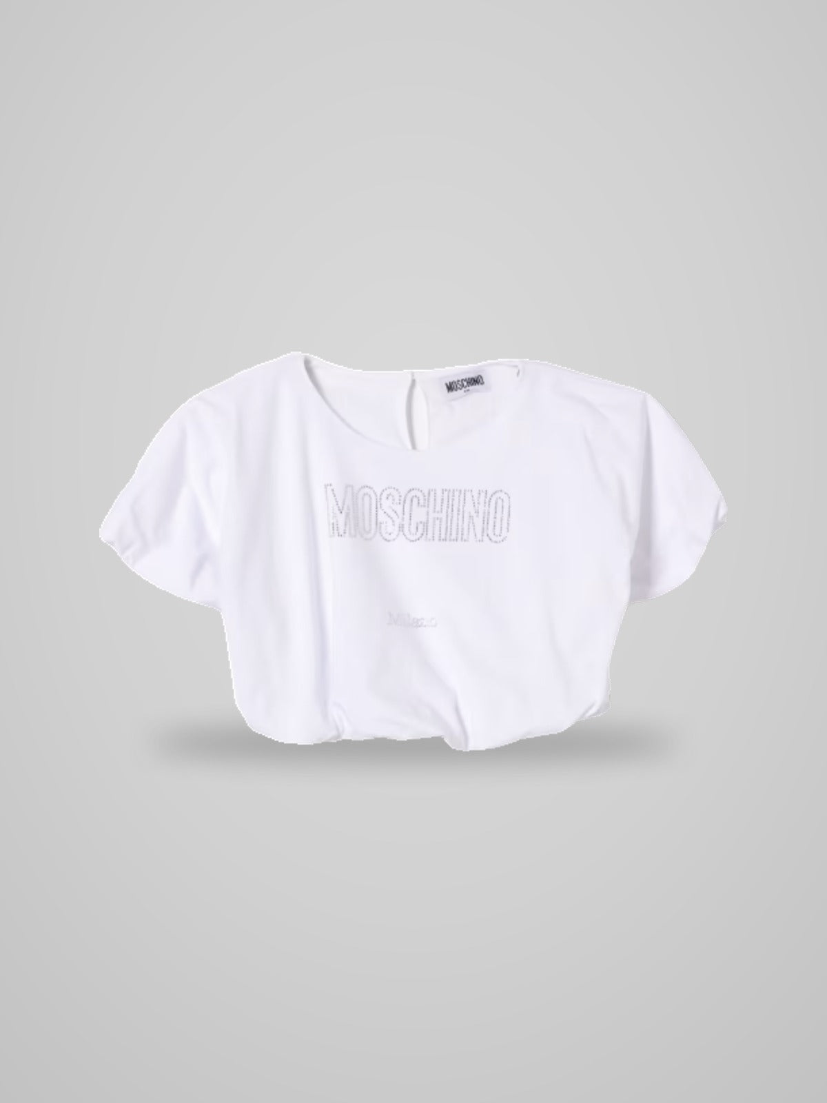 t-shirt cropped in cotone