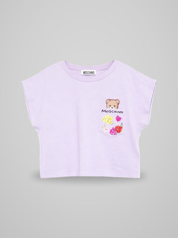 t-shirt con logo orsetto