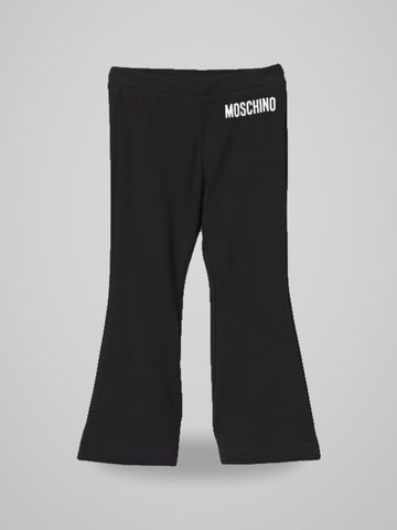 pantalone a zampa con logo