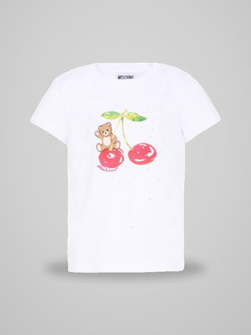 t-shirt con teddy ciliegia