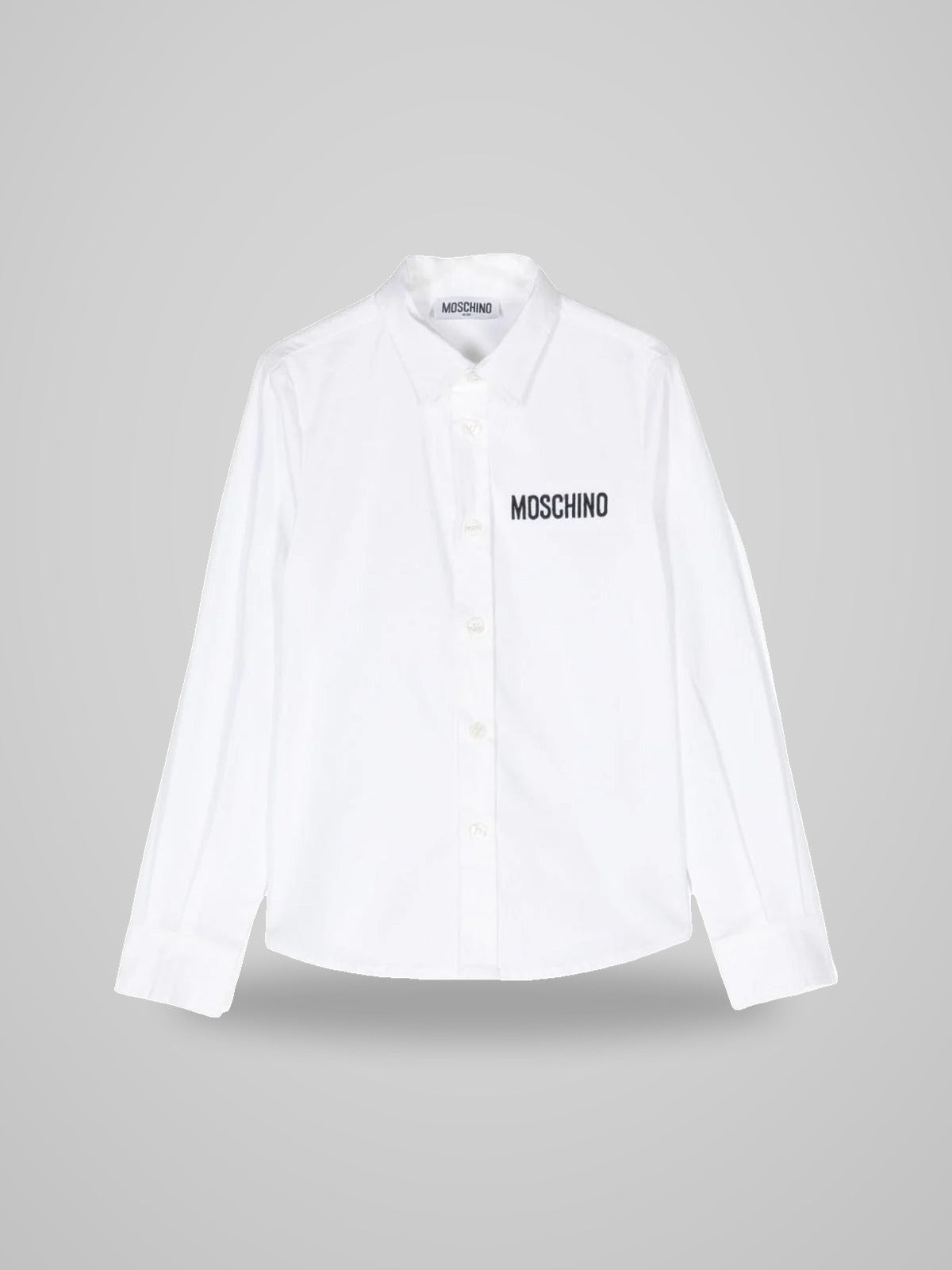 camicia con logo ricamato