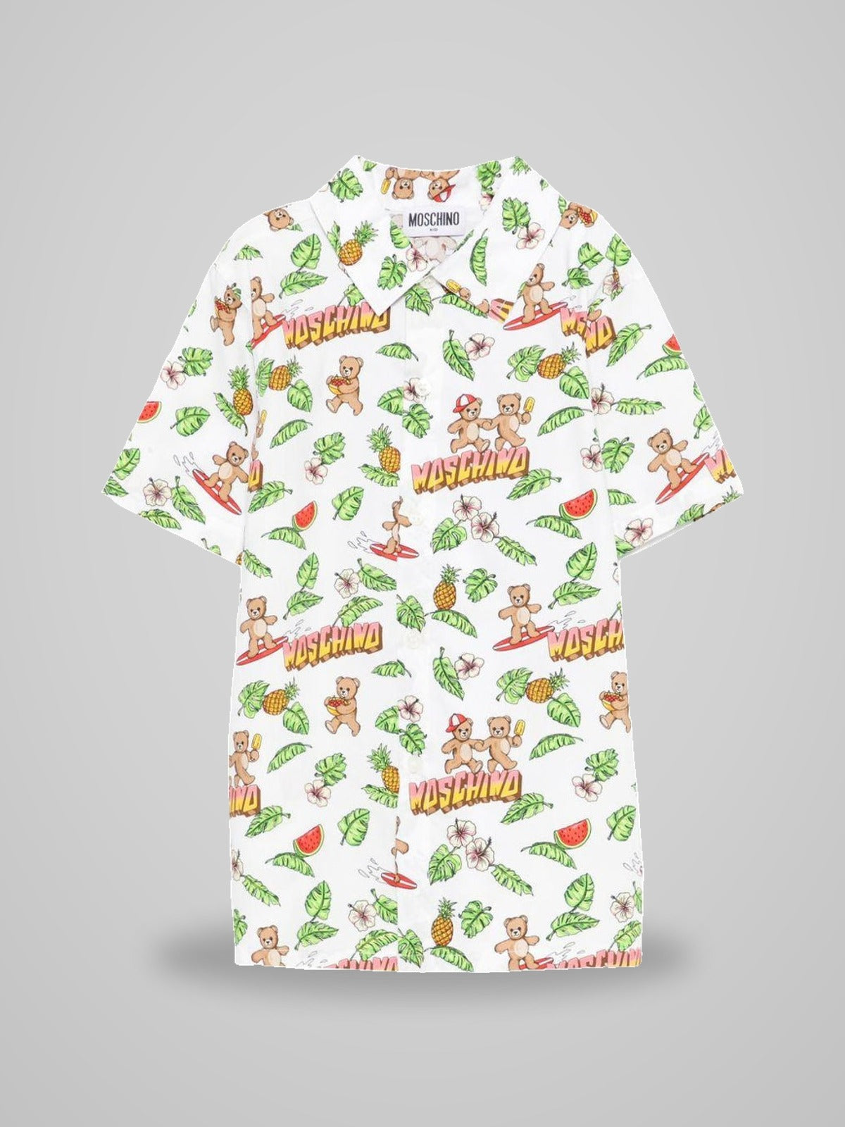 camicia con fantasia all over