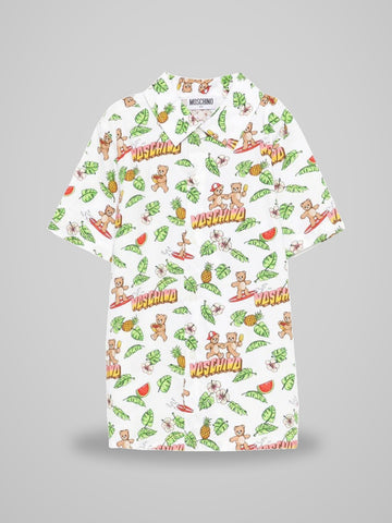 camicia con fantasia all over