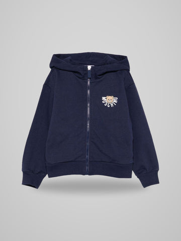 felpa full zip con orsetto