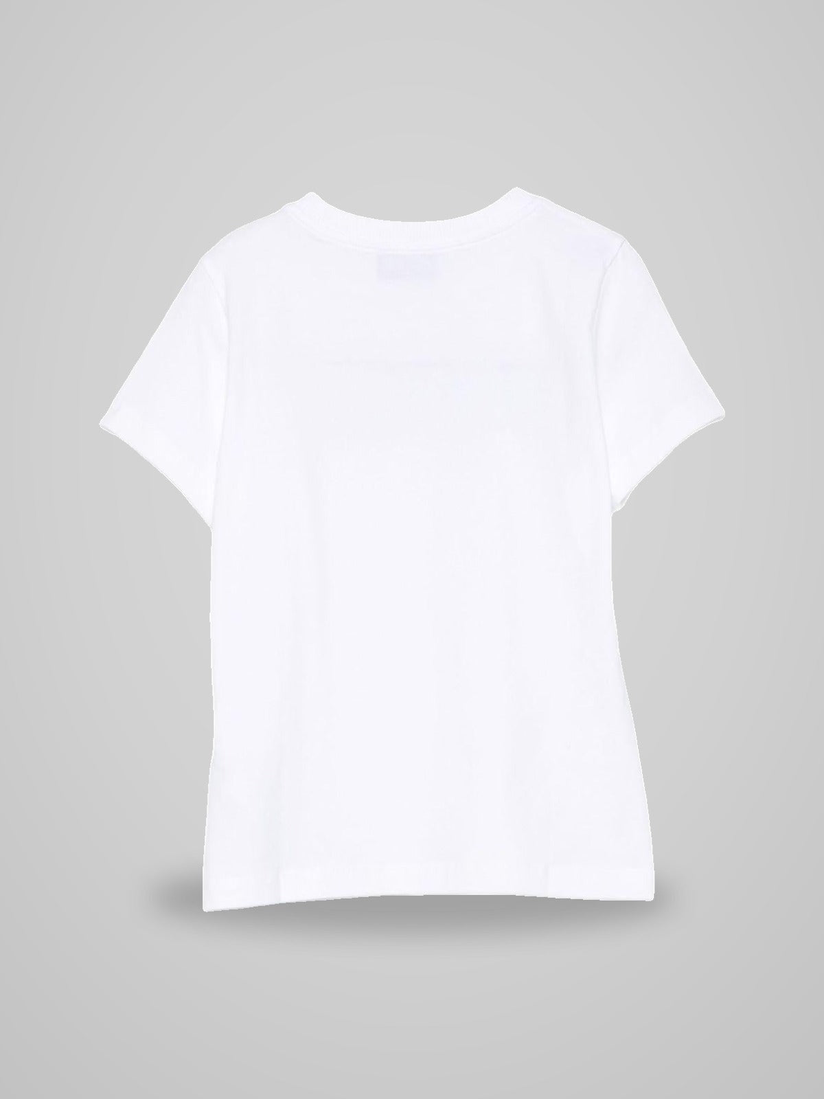t-shirt con logo in contrasto HUM05JLBA24 10101 MOSCHINO KIDS 