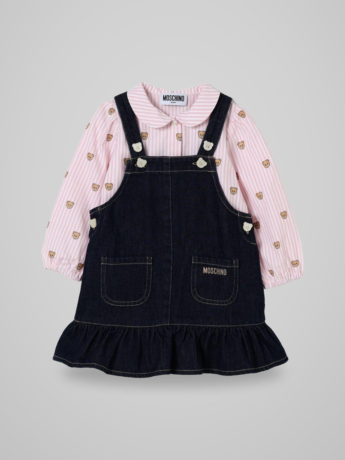 completo camicia e salopette