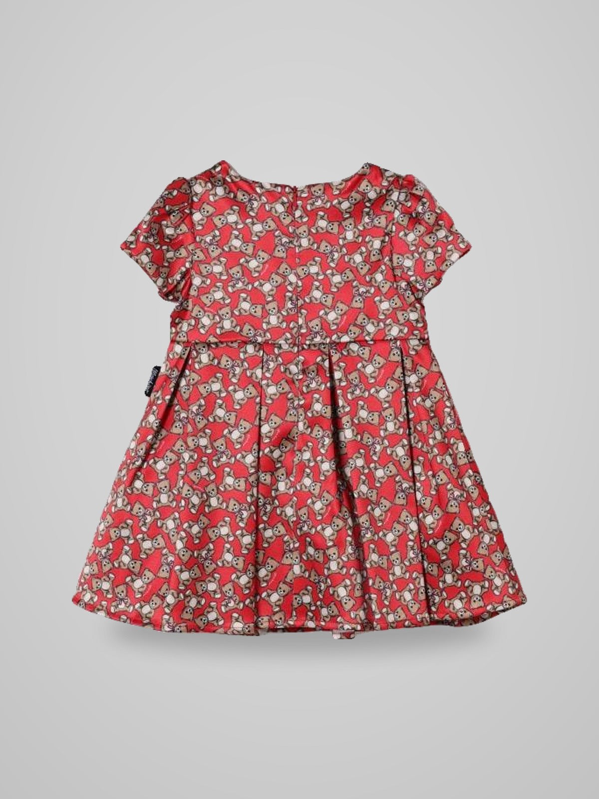 abito in cotone con stampa teddy MDV0CPLBR24 84924 MOSCHINO KIDS 