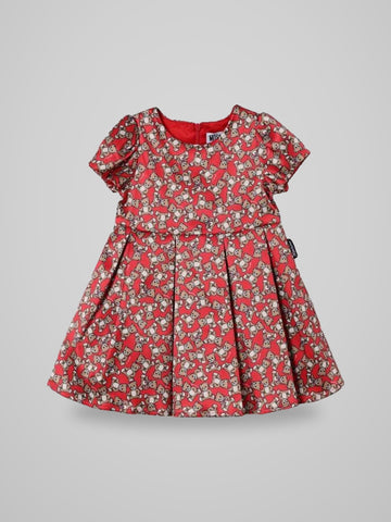 abito in cotone con stampa teddy