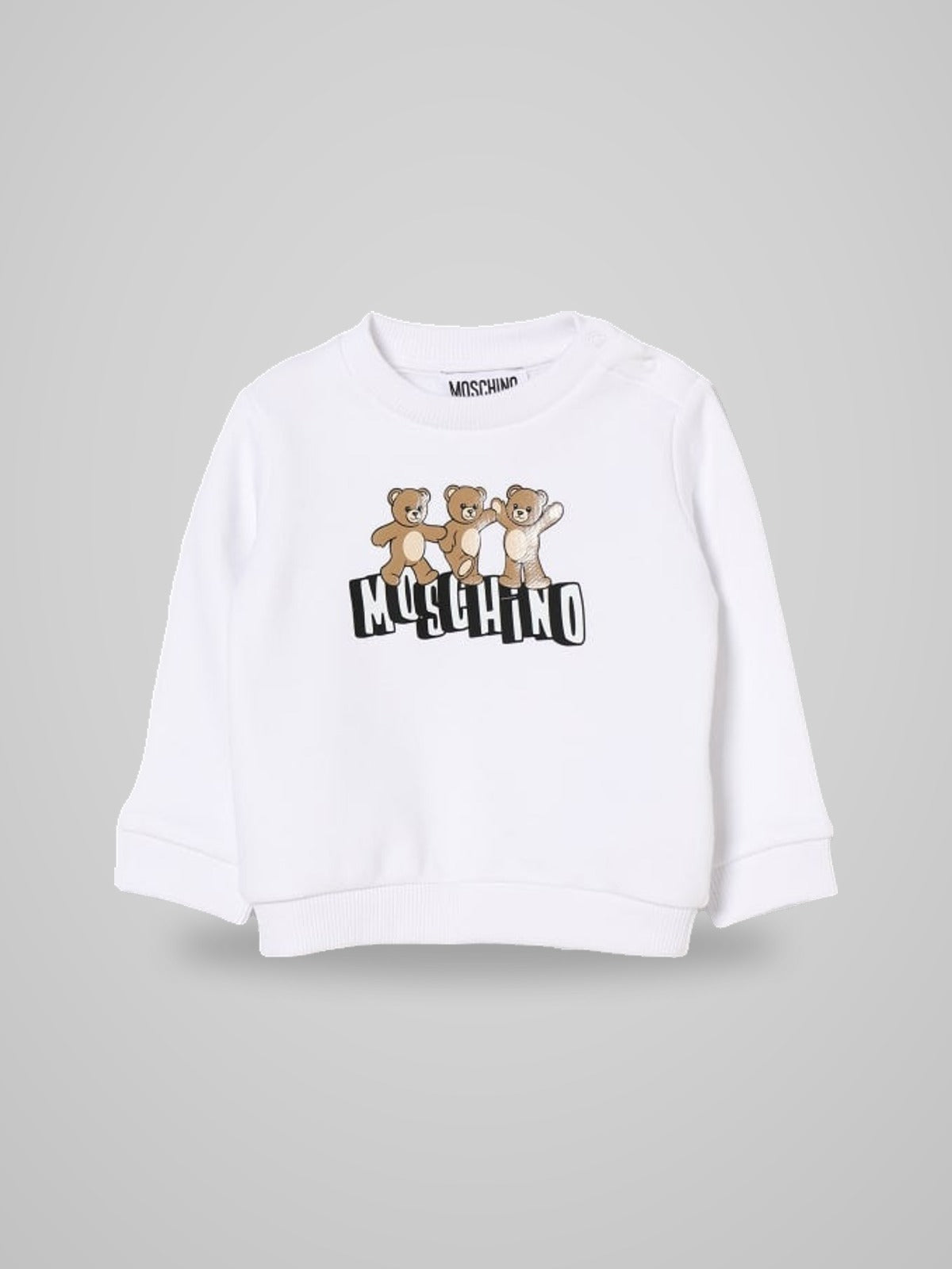felpa scritta logo e teddy bear