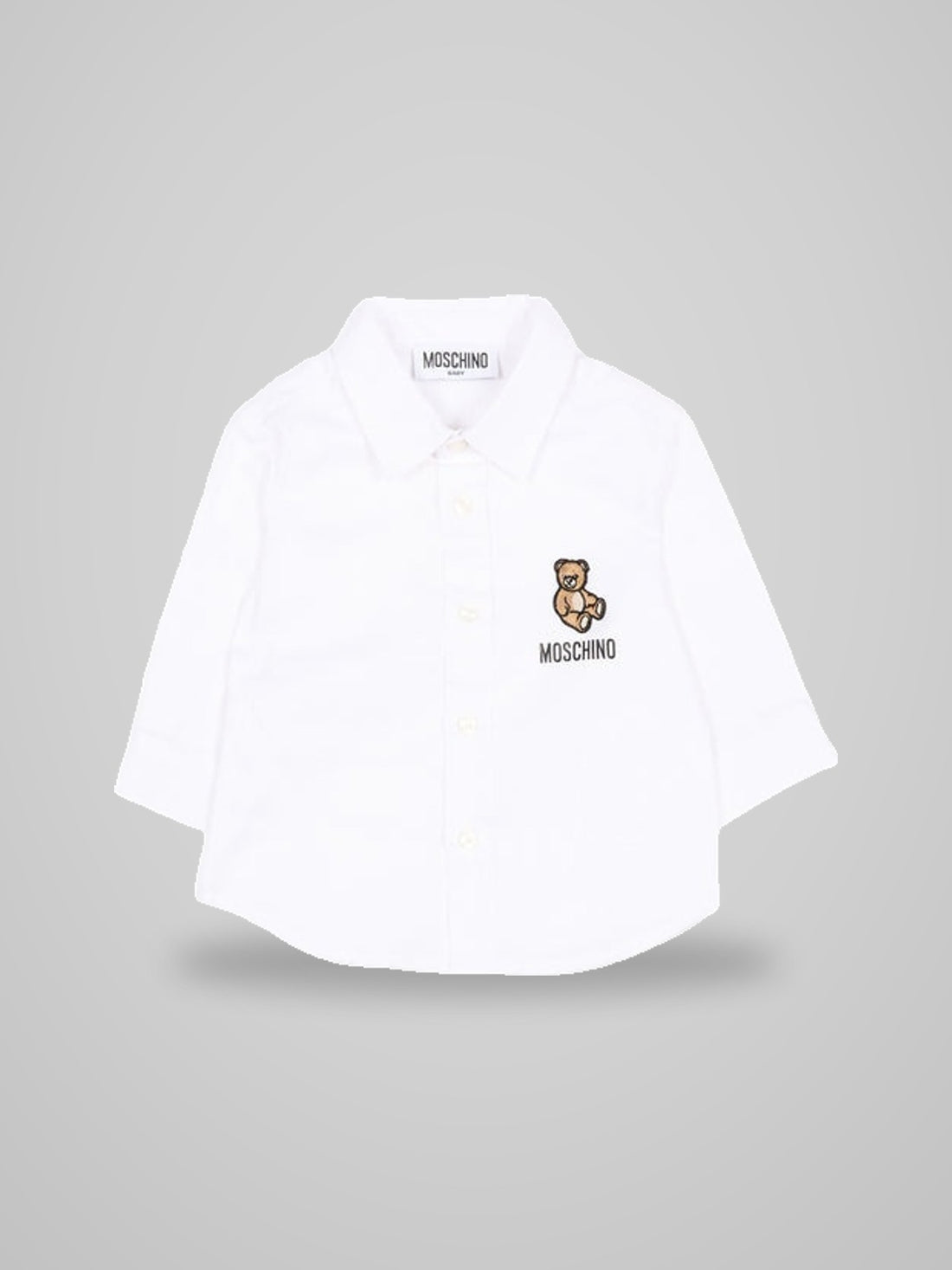 camicia con patch orso