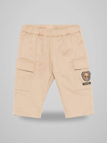 Pantalone con patch orso