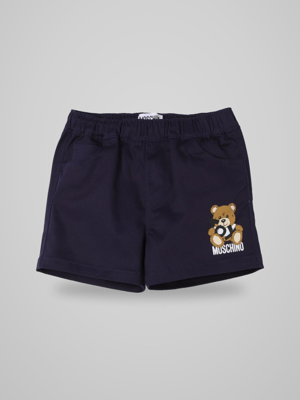 shorts con ricamo orsetto