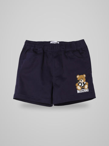shorts con ricamo orsetto