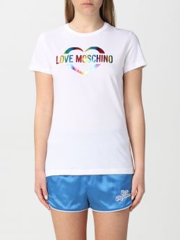 t-shirt con logo multicolor