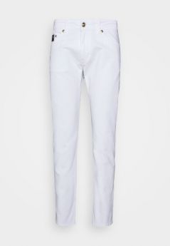 Jeans con ricamo bianco
