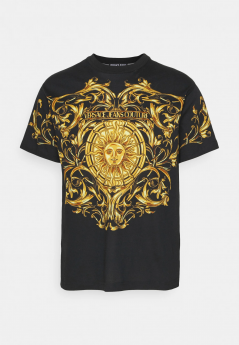 t-shirt con stampa oro
