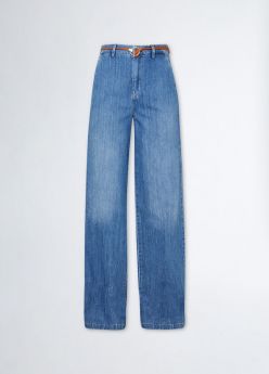 jeans con cinta intrecciata