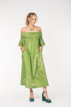 abito lungo verde