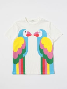t-shirt maniche corte con pappagalli