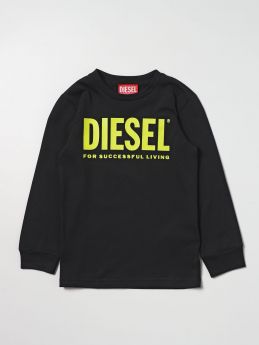 T-shirt maniche lunghe con logo diesel