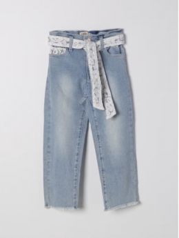 jeans con dettagli in pizzo