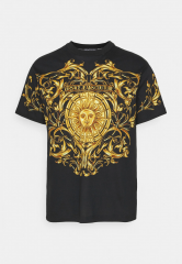 t-shirt con stampa oro