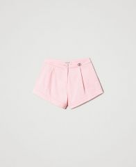 shorts con pieghe rosa